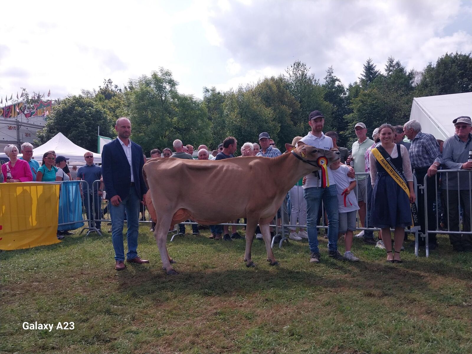 Die Siegerkuh der Rasse Jersey, die Lolalala-Tochter RZB L Belle aus dem Bestand von Matthias Zielenbach aus Wenden sicherte sich im letzten Highlight der Schau auch den Titel „Miss Wenden 2024“. Um es mit den Worten des Preisrichters zu sagen: „Sie war heute für mich die kompletteste Kuh!“